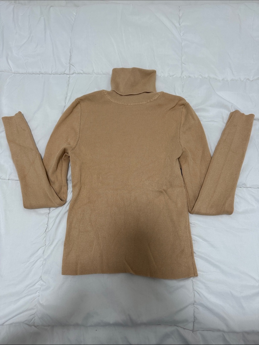 Zara Classic Camel Turtleneck Sweater - Women's Cozy Knit